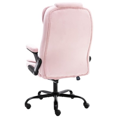 Sillón de oficina de masaje terciopelo rosa