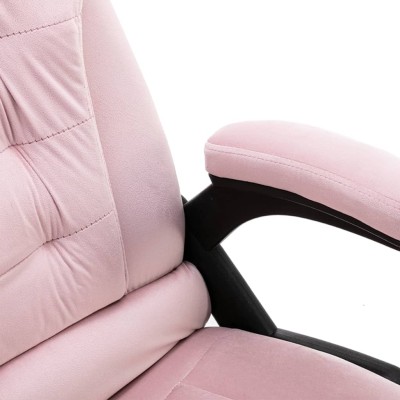 Sillón de oficina de masaje terciopelo rosa