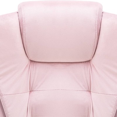 Sillón de oficina de masaje terciopelo rosa