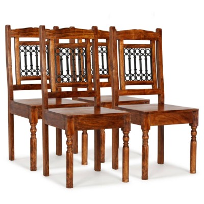 Sillas de comedor 4 uds madera maciza acabado sheesham clásica