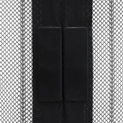 Mosquiteras para puerta bloque magnético 2 uds negro 230x160 cm