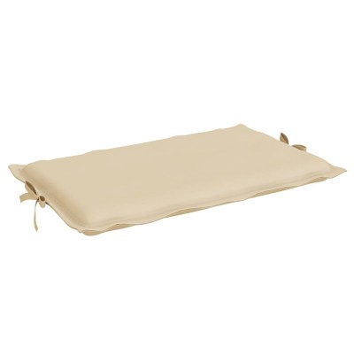 Cojín de tumbona de tela Oxford beige 186x58x3 cm