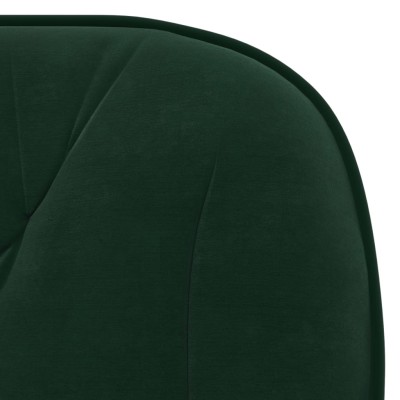 Silla de oficina giratoria de terciopelo verde oscuro