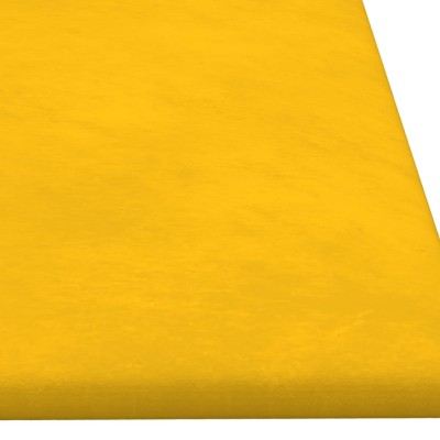 Paneles de pared 12 uds terciopelo amarillo 90x30 cm 3,24 m²