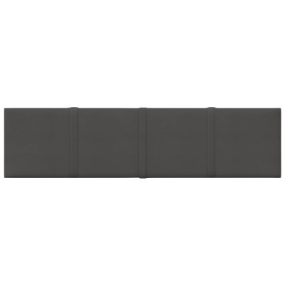 Paneles de pared 12 uds tela gris oscuro 60x15 cm 1,08 m²