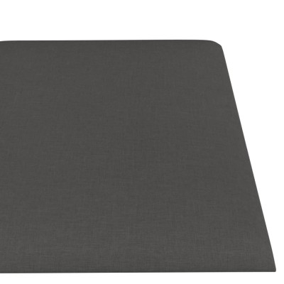 Paneles de pared 12 uds tela gris oscuro 60x15 cm 1,08 m²