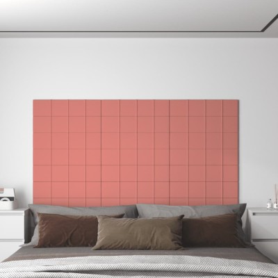 Paneles de pared 12 uds terciopelo rosa 60x30 cm 2,16 m²