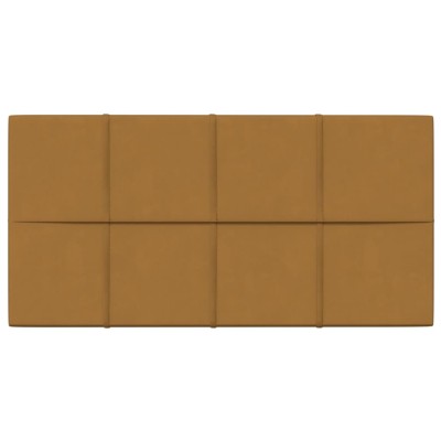 Paneles de pared 12 uds terciopelo marrón 60x30 cm 2,16 m²