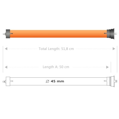 Motores tubulares 2 unidades 40 Nm