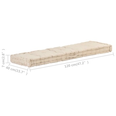 Cojines para muebles de palets 2 unidades algodón beige