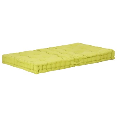 Cojines para muebles de palés 2 unidades algodón verde