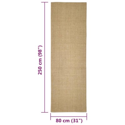 Alfombra de sisal para rascador 80x250 cm