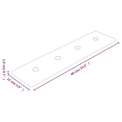 Paneles pared 12 uds cuero sintético capuchino 60x15 cm 1,08 m²