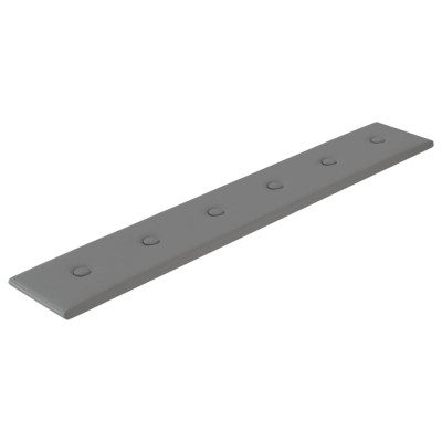 Paneles de pared 12 uds cuero sintético gris 90x15 cm 1,62 m²