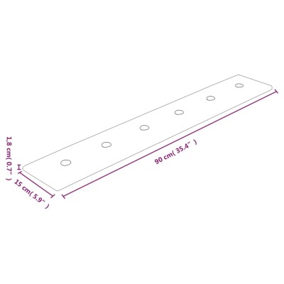 Paneles de pared 12 uds cuero sintético gris 90x15 cm 1,62 m²