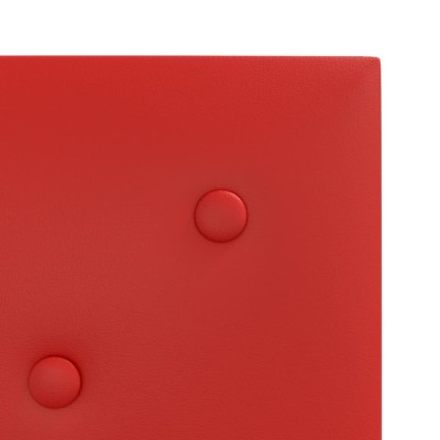 Paneles pared 12 uds cuero sintético rojo tinto 30x30 cm 1,08m²