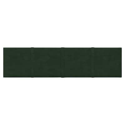 Paneles de pared 12 uds terciopelo verde oscuro 60x15 cm 1,08m²