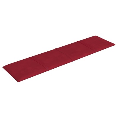 Paneles de pared 12 uds terciopelo rojo tinto 60x15 cm 1,08 m²