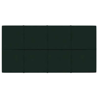 Paneles de pared 12 uds terciopelo verde oscuro 60x30 cm 2,16m²