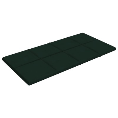 Paneles de pared 12 uds terciopelo verde oscuro 60x30 cm 2,16m²