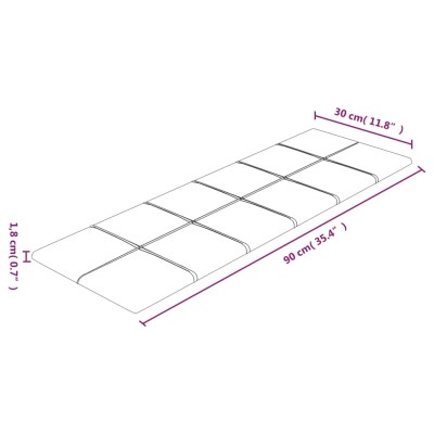 Paneles de pared 12 uds tela marrón 90x30 cm 3,24 m²