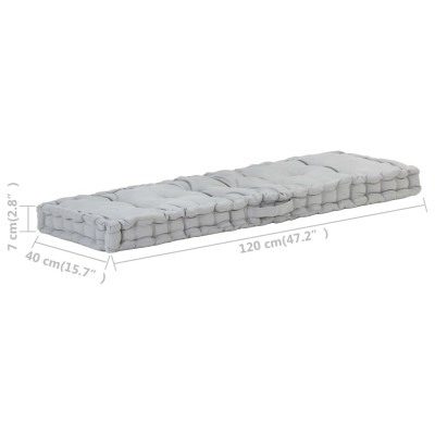 Cojines para muebles de palets 2 unidades algodón gris