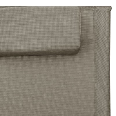 Tumbonas 2 unidades textilene gris taupe y gris