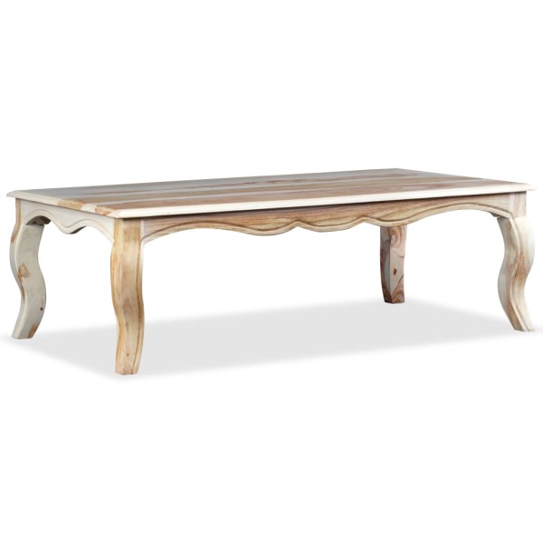 Mesa de centro de madera maciza de sheesham 110x60x35 cm