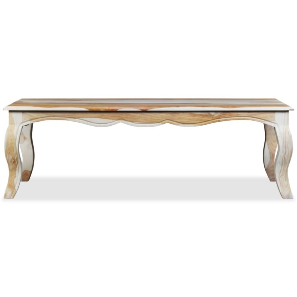 Mesa de centro de madera maciza de sheesham 110x60x35 cm