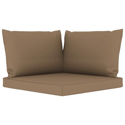 Set de muebles de jardín 6 pzs madera impregnada cojines taupe