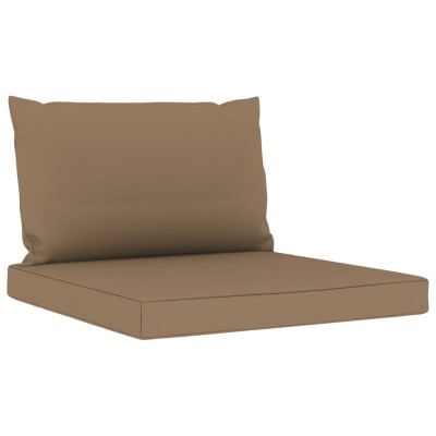 Set de muebles de jardín 6 pzs madera impregnada cojines taupe