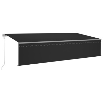 Toldo automático retráctil con persiana 6x3 m antracita