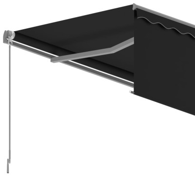 Toldo automático retráctil con persiana 6x3 m antracita