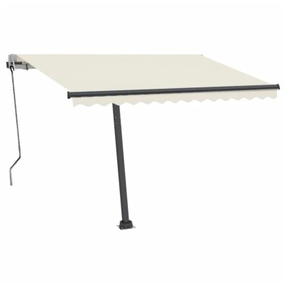 Toldo automático con LED sensor de viento color crema 300x250cm