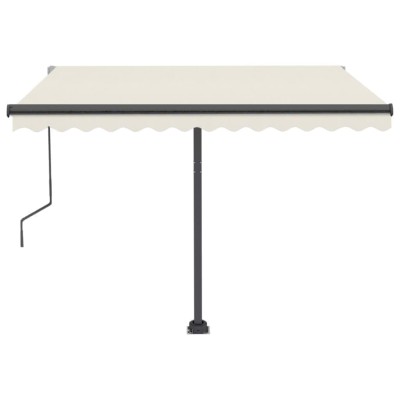 Toldo automático con LED sensor de viento color crema 300x250cm