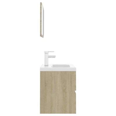 Conjunto de muebles de baño madera contrachapada roble Sonoma