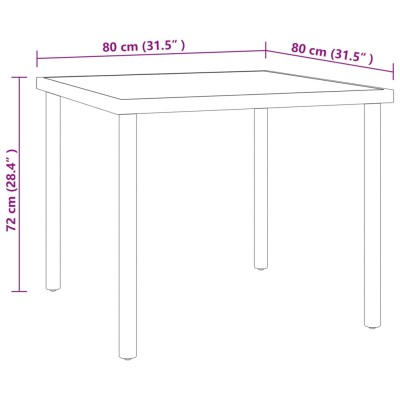 Juego de comedor de jardín 5 piezas acero