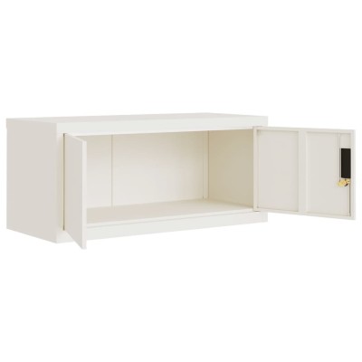 Armario archivador de acero blanco 90x40x145 cm