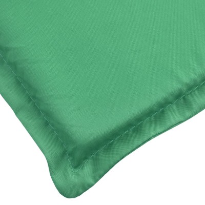 Cojín de tumbona de tela Oxford verde 180x60x3 cm