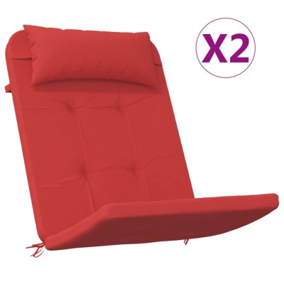 Cojines para silla Adirondack 2 uds tela Oxford rojo