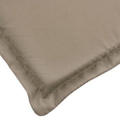 Cojín de tumbona de tela Oxford gris taupe 180x60x3 cm