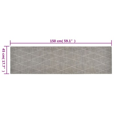 Alfombra de cocina lavable terciopelo dibujo rombos 45x150 cm