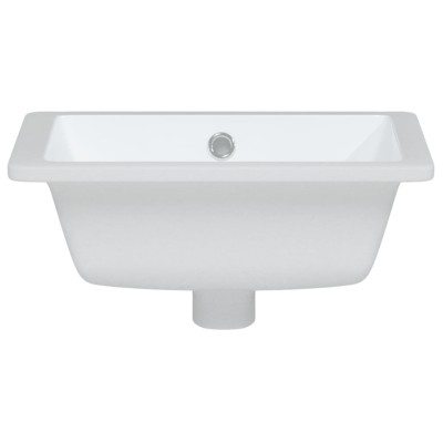 Lavabo de baño rectangular cerámica blanco 39x30x18,5 cm