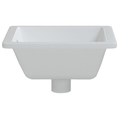 Lavabo de baño rectangular cerámica blanco 39x30x18,5 cm