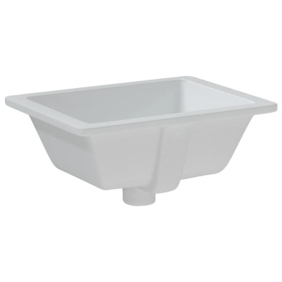 Lavabo de baño rectangular cerámica blanco 39x30x18,5 cm