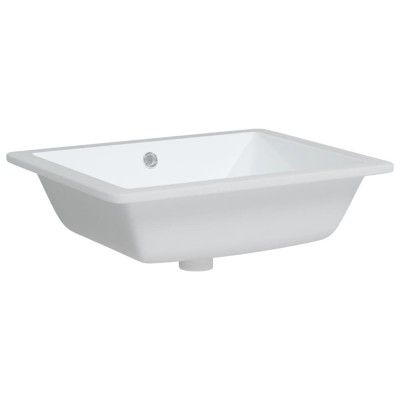 Lavabo de baño rectangular cerámica blanco 50x40,5x18,5 cm