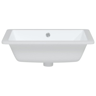 Lavabo de baño rectangular cerámica blanco 50x40,5x18,5 cm