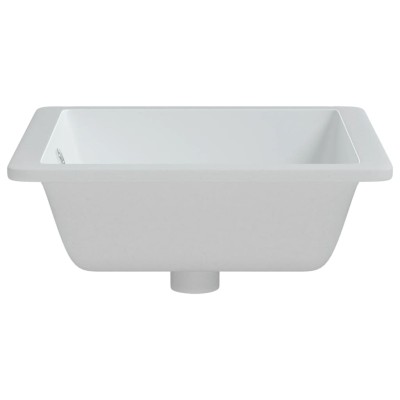 Lavabo de baño rectangular cerámica blanco 50x40,5x18,5 cm