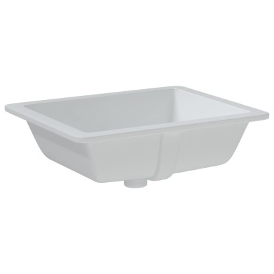 Lavabo de baño rectangular cerámica blanco 50x40,5x18,5 cm