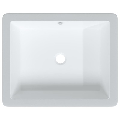 Lavabo de baño rectangular cerámica blanco 50x40,5x18,5 cm